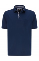 navy mercerized cotton polo Fynch Hatton shirt