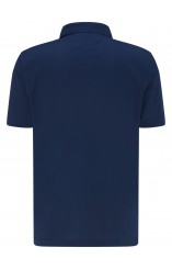 navy mercerized cotton polo Fynch Hatton shirt