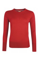 Womens Barbour Red Knitted Blouse 