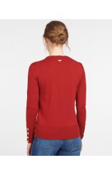 Womens Barbour Red Knitted Blouse 