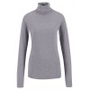 Grey Wool Turtleneck Blouse