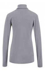 Grey Wool Turtleneck Blouse