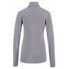 Grey Wool Turtleneck Blouse